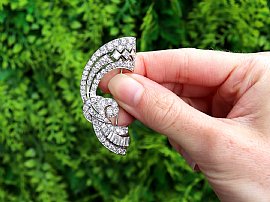 Platinum Diamond Brooch Antique