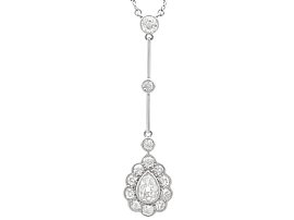 Edwardian 1.89ct Diamond Drop Necklace in Platinum