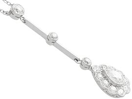 Edwardian Diamond Drop Necklace for Sale