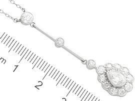 Edwardian Diamond Drop Necklace size