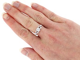 0.77 Carat Diamond Solitaire Ring Wearing