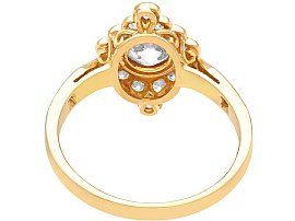 Gold Marquise Shape Cluster Diamond Ring