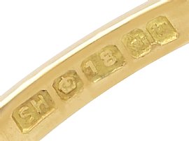 0.8 Carat Diamond Ring in Yellow Gold hallmarks