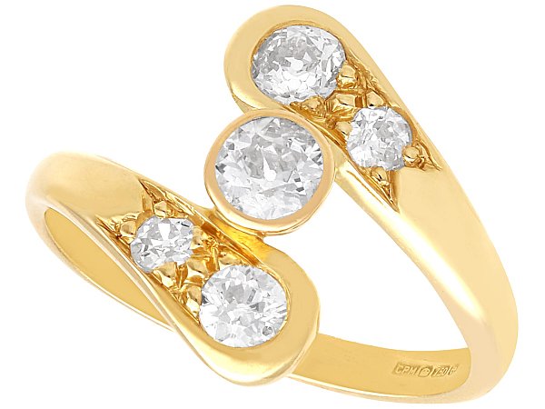 5 Stone Diamond Twist Ring for Sale