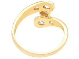 Diamond Twist Ring Yellow Gold