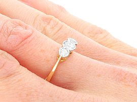 Diamond Wedding Ring Being Worn