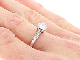 Wearing Diamond Engagement Ring