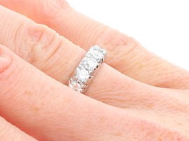 Second Hand White Gold Half Eternity Ring Wearing 