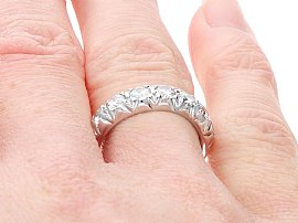 Second Hand White Gold Half Eternity Ring wearing 