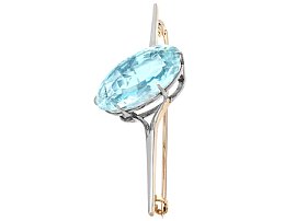 Aquamarine Bar Brooch 