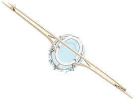 Aquamarine Bar Brooch reverse 