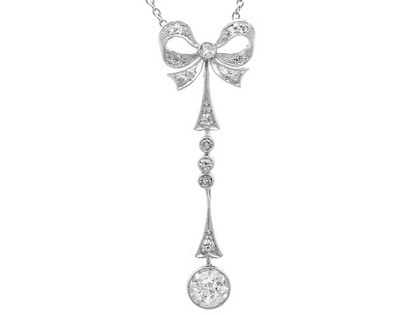 Edwardian Diamond Necklace with Bow