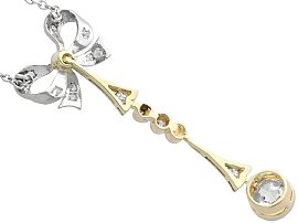 Edwardian Diamond Necklace with Bow