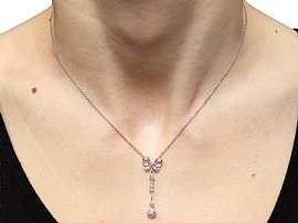 Edwardian Diamond Necklace with Bow