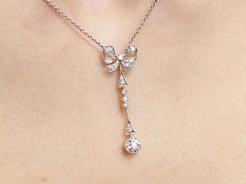 Edwardian Diamond Necklace with Bow