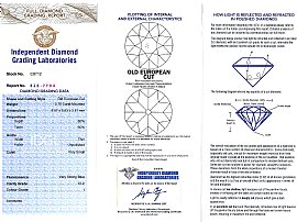 1.51 carat Diamond Stud Earrings certificate
