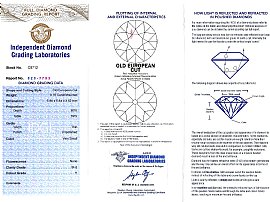1.51 carat Diamond Stud Earrings certificate 