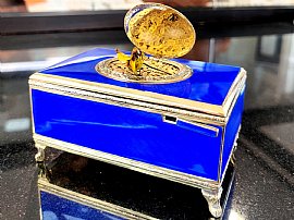 Antique Enamel Music Box Open