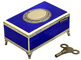 Antique Enamel Music Box