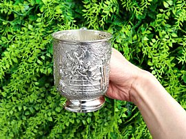 Victorian Mug in Sterling Silver outside 