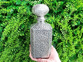 Indian Silver Cologne Bottle outside 