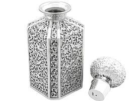 Indian Silver Cologne Bottle Open