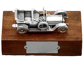 Sterling Silver Car on Plinth 