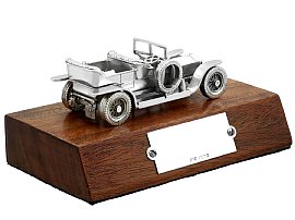 Sterling Silver Car on Plinth Hallmarks