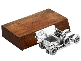 Sterling Silver Car on Plinth Underside