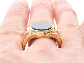 Signet Ring Being Worn