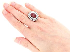 Wearing Vintage Burmese Cabochon Ruby Ring