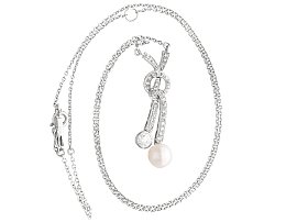 Edwardian Pearl Pendant and Chain