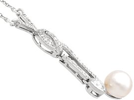 Edwardian Pearl Pendant Side View