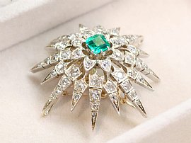 Diamond Star Brooch Victorian