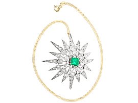 Victorian Emerald and Diamond Star pendant