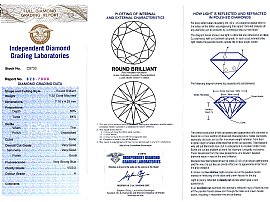 2.65 Carat Diamond Stud Earrings certification 