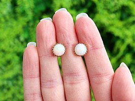 Gold Opal Stud Earrings UK