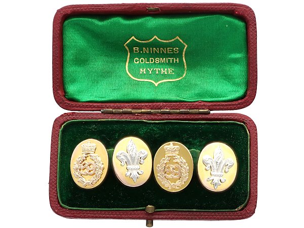 Gold Regimental Cufflinks