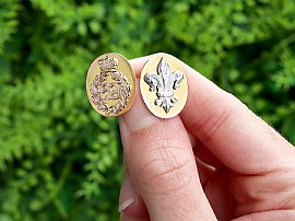 Gold Regimental Cufflinks