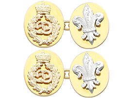 Gold Regimental Cufflinks