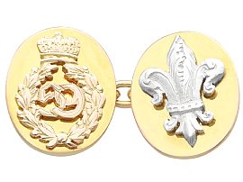 Gold Regimental Cufflinks