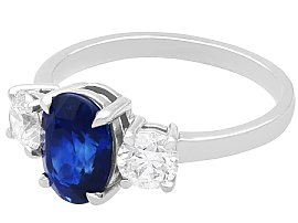 3 Carat Sapphire Ring with Diamonds