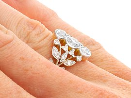 Diamond Dress Ring in Yellow Gold on Hand