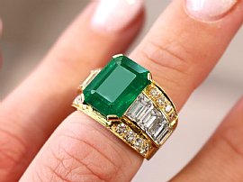 Emerald and Diamond Ring