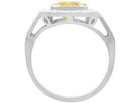 Emerald Cut Yellow Sapphire Ring with Diamonds