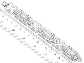 Ladies Diamond Bracelet in Platinum with Ruler