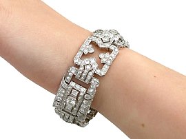 Ladies Diamond Bracelet in Platinum on Wrist