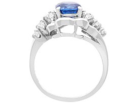 Sapphire Dress Ring with Diamonds