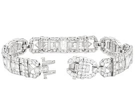 11.75 Carat Diamond Bracelet in Platinum open