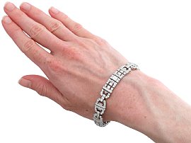 Platinum Diamond Bracelet wearing